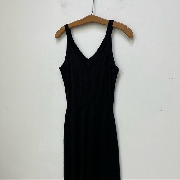 Vintage Wool Blend Black Metallic Dress - Picture 3 of 11